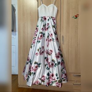 Camille Prom dress floral beaded NEW
